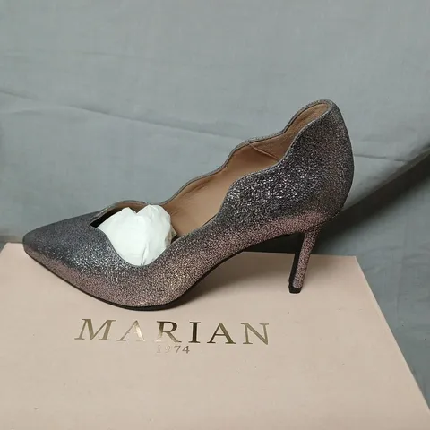 MARIAN STARTER ARGENTO GLITTER HIGH-HEELED SHOES, UK 5 (EU 38)