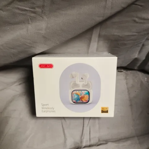 SPORT WIRELESS EARPHONES IN CHARGING CASE – SEALED BOXED (ANC-JM19)