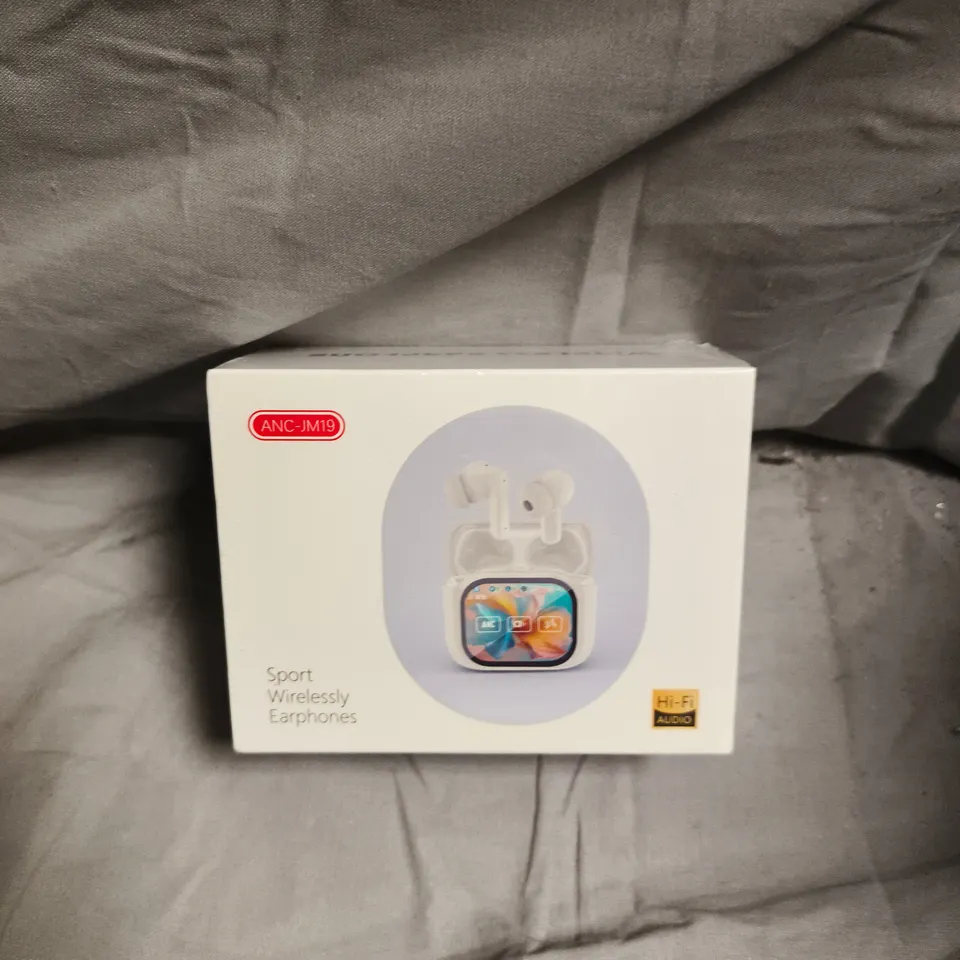 SPORT WIRELESS EARPHONES IN CHARGING CASE – SEALED BOXED (ANC-JM19)