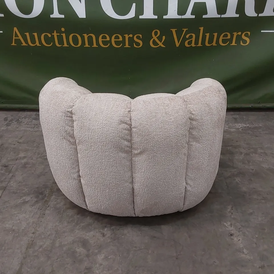 QUALITY DESIGNER HUIT OCTO SWIVEL CHAIR IN GLAM SAND FABRIC