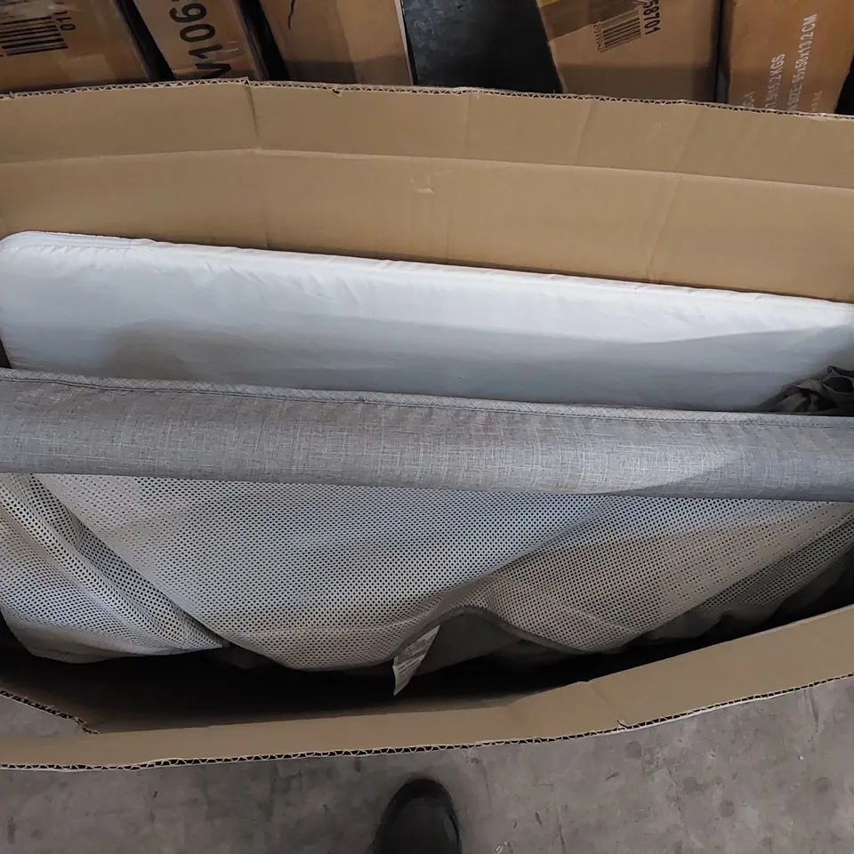 BOXED BEDSIDE BABY CRIB - GREY 