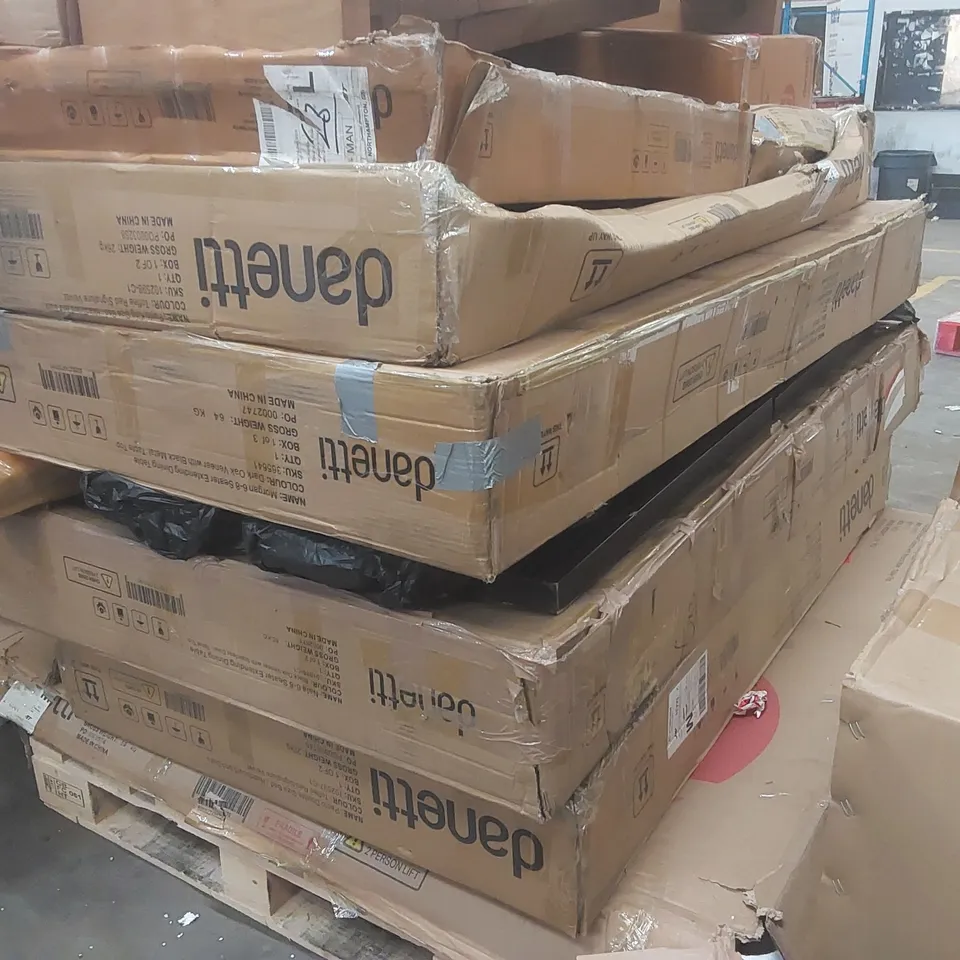PALLET CONTAINING A VERY LARGE QUANTITY OF ASSORTED DANETTI FURNITURE PARTS 