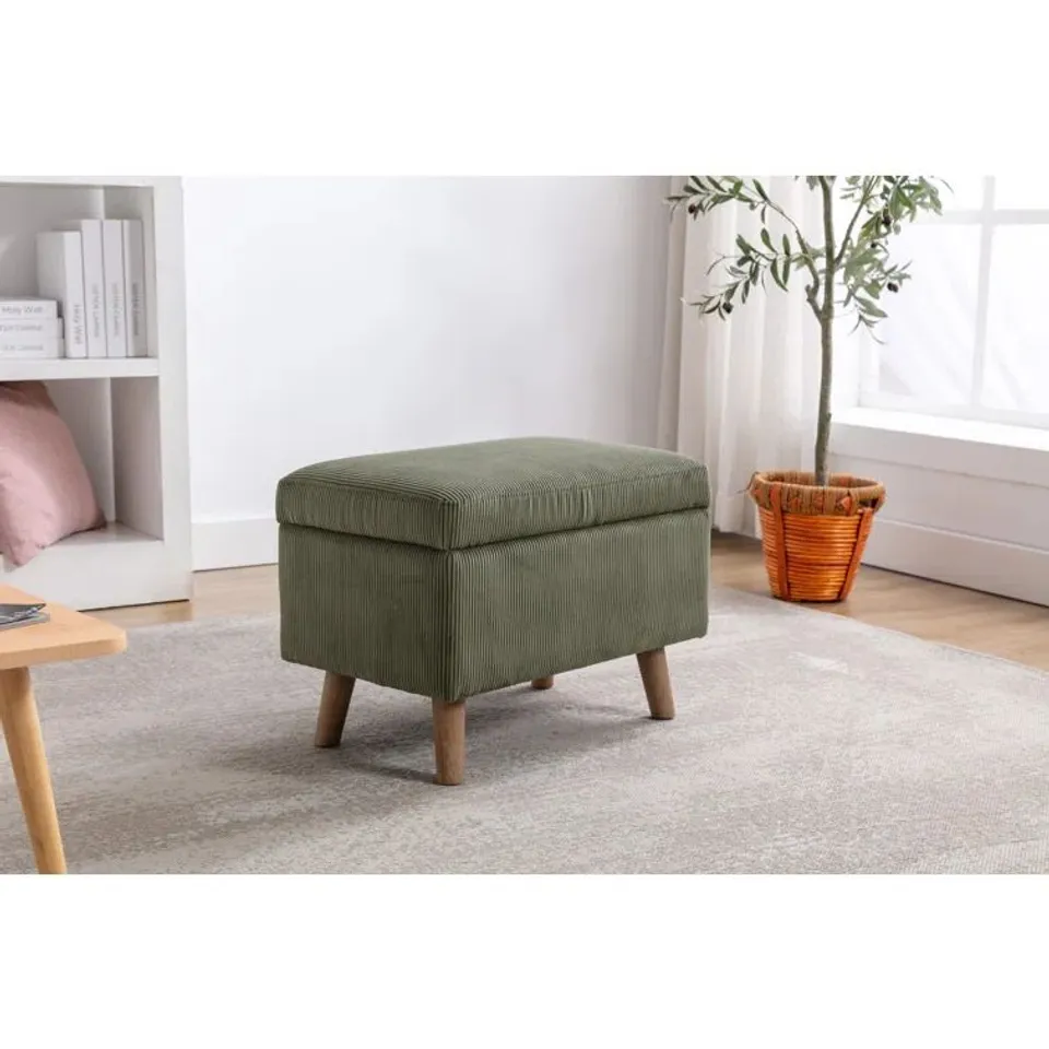 BOXED GEORGIOS 60cm UPHOLSTERED OTTOMAN 