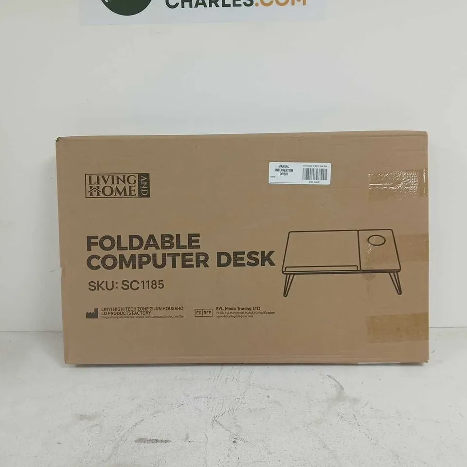 LIVING AND HOME FOLDABLE COMPUTER DESK BOXED