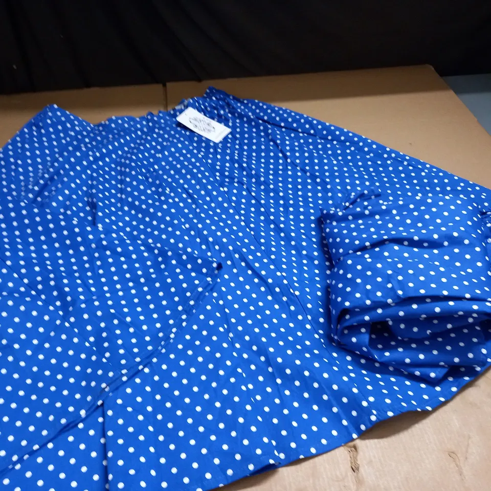 LOT OF 2 HEART AND ROSE BLUE POLKA DOT WIDE SKIRTS - 16 & 20