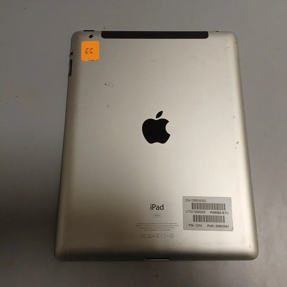 APPLE IPAD MODEL A1396