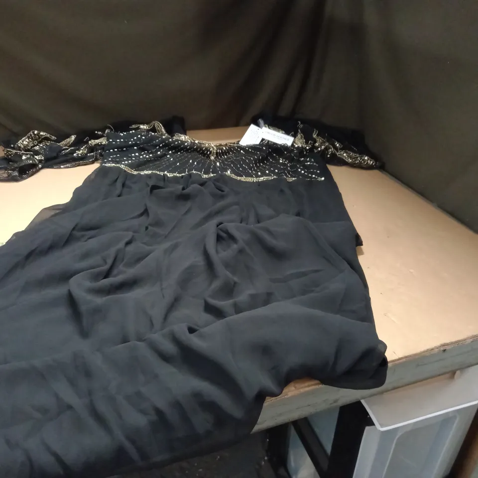 IN THE STYLE OF VIRGOS LOUNGE LONG BLACK DRESS SIZE 24
