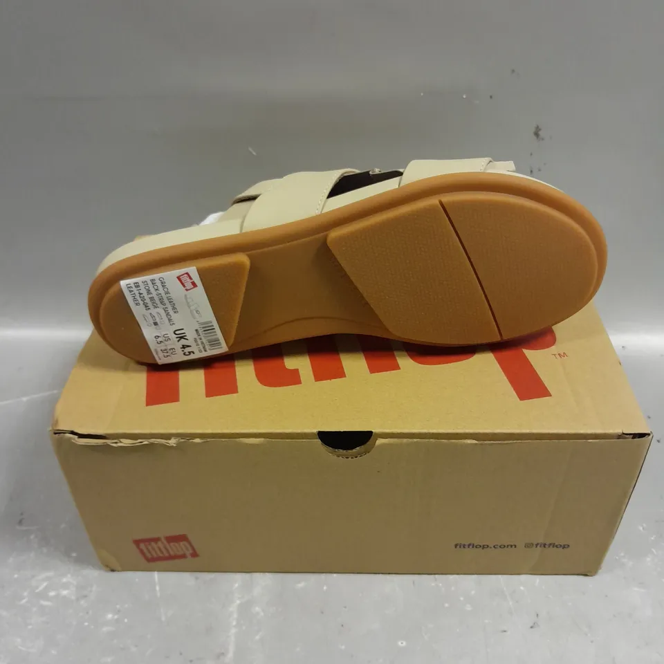 BOXED PAIR OF FITFLOP GRACIE LEATHER BACK STRAP SANDALS - 4.5