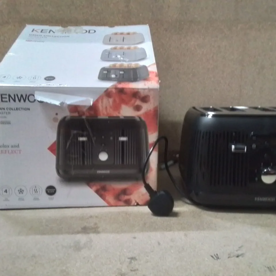 BOXED KENWOOD DAWN COLLECTION TOASTER IN BLACK