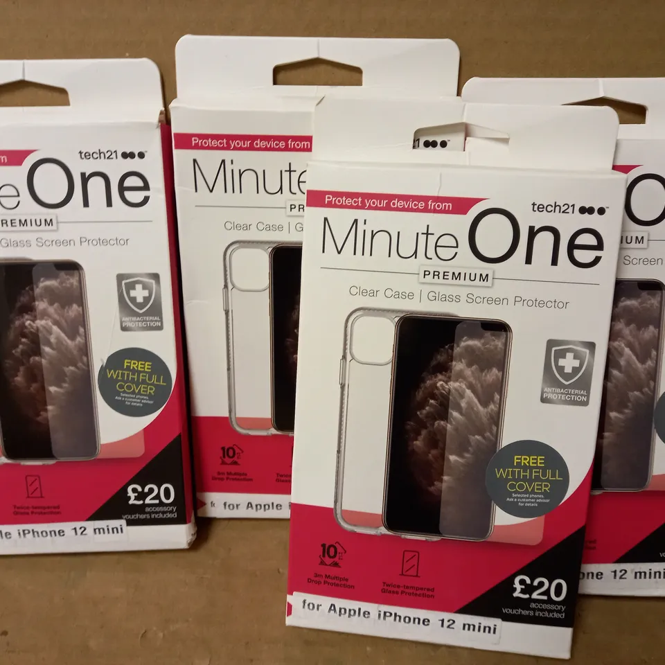 LOT OF 4 MINUTE ONE CLEAR CASES FOR IPHONE 12 MINI