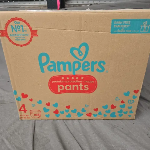 BOXED PAMPERS PREMIUM PROTECTION NAPPY PANTS 168 PACK - 9-15KG