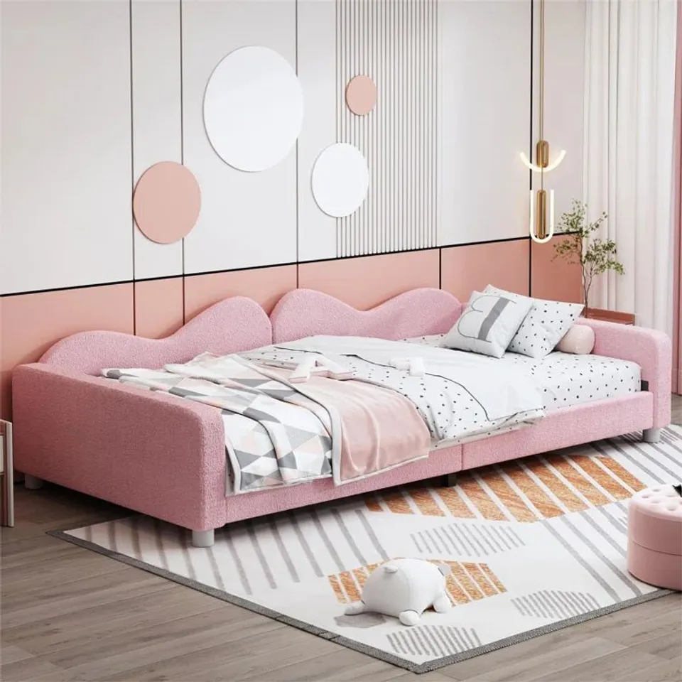 BOXED HORASAN UPHOLSTERED SINGLE STORAGE BED