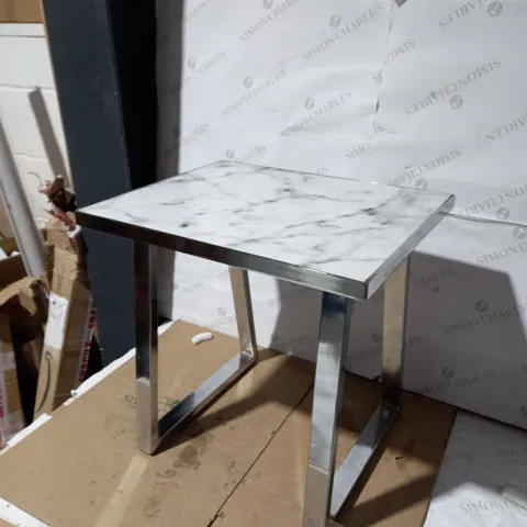 IVY MARBLE EFFECT RECTANGULAR SIDE TABLE