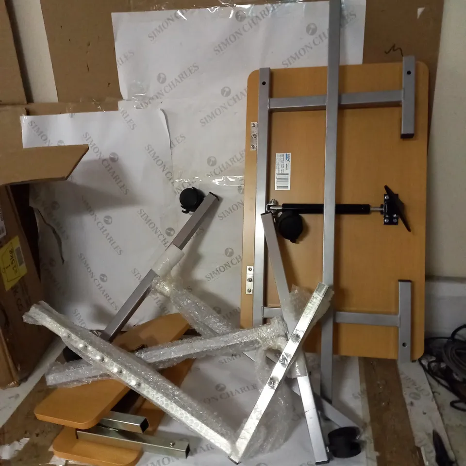 NRS HEALTHCARE M66832 WHEELED AND TILTING OVER BED OR CHAIR TABLE - HEIGHT AND WIDTH ADJUSTABLE