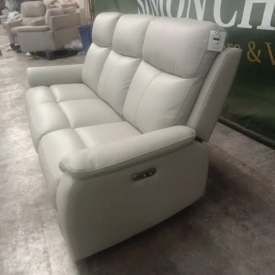 KINGSMERE 3 SEATER LEATHER POWER RECLINER SOFA RRP £1029