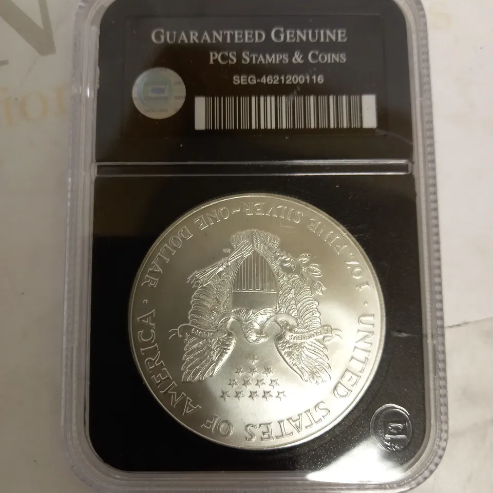UNCIRCULATED AMERICAN EAGLE SILVER DOLLAR 2001 1OZ PURE SILVER