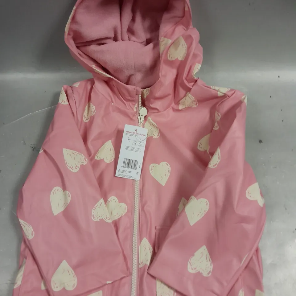TU LOVE HEART PRINT CHILDRENS JACKET - 3-4YRS 