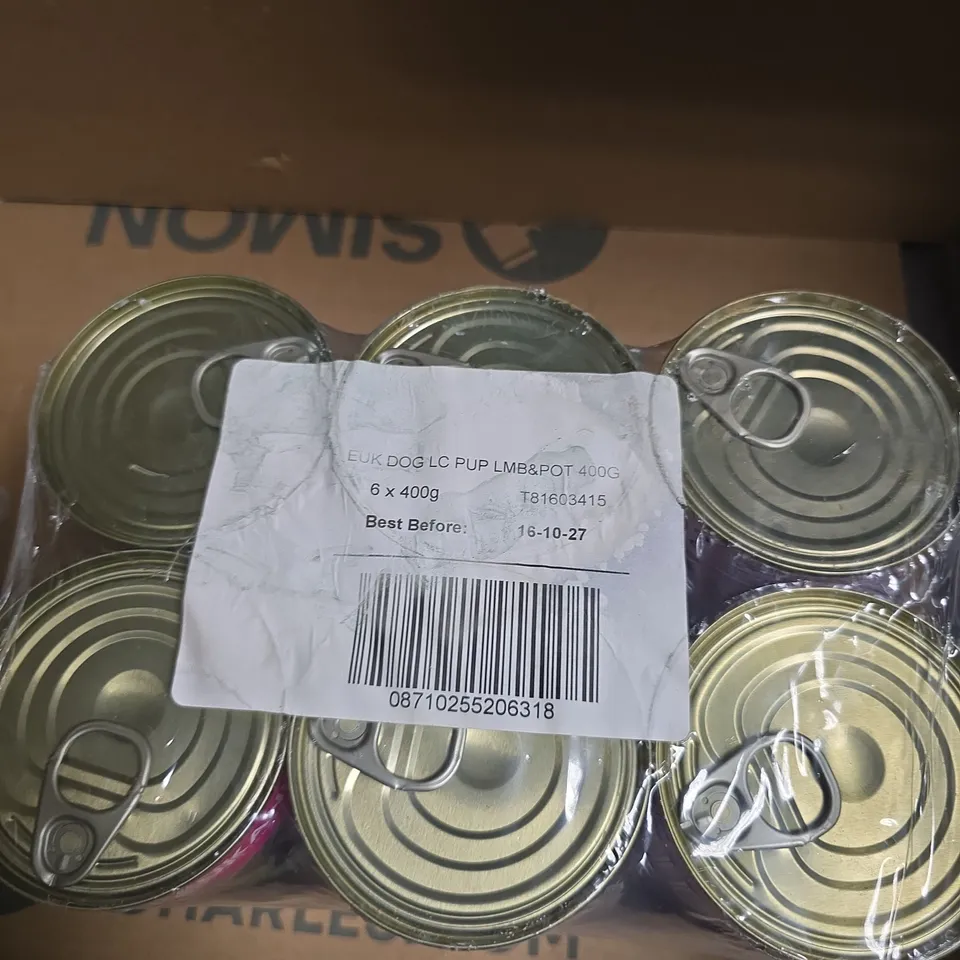 APPROXIMATELY 18 CANS OF EUKANUBA PUPPY DOG FOOD - 400G CANS - BEST BEFORE 16/10/27