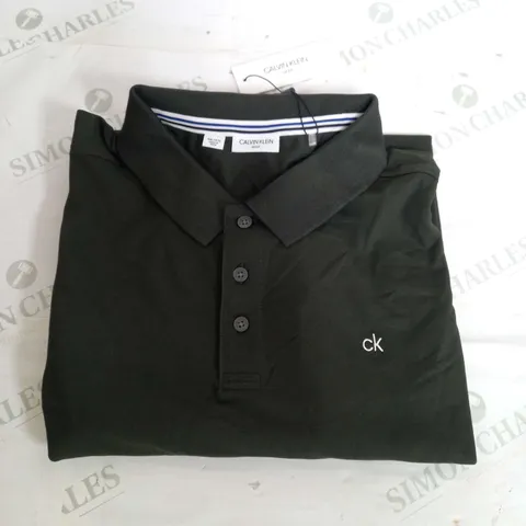 CALVIN KLEIN GOLF POLO SHIRT IN KHAKI - 4XL