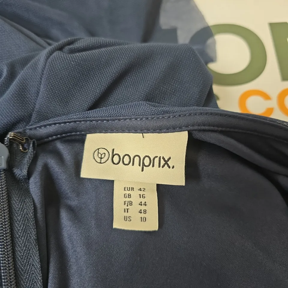 BONPRIX DARK BLUE MAXI DRESS SIZE 16