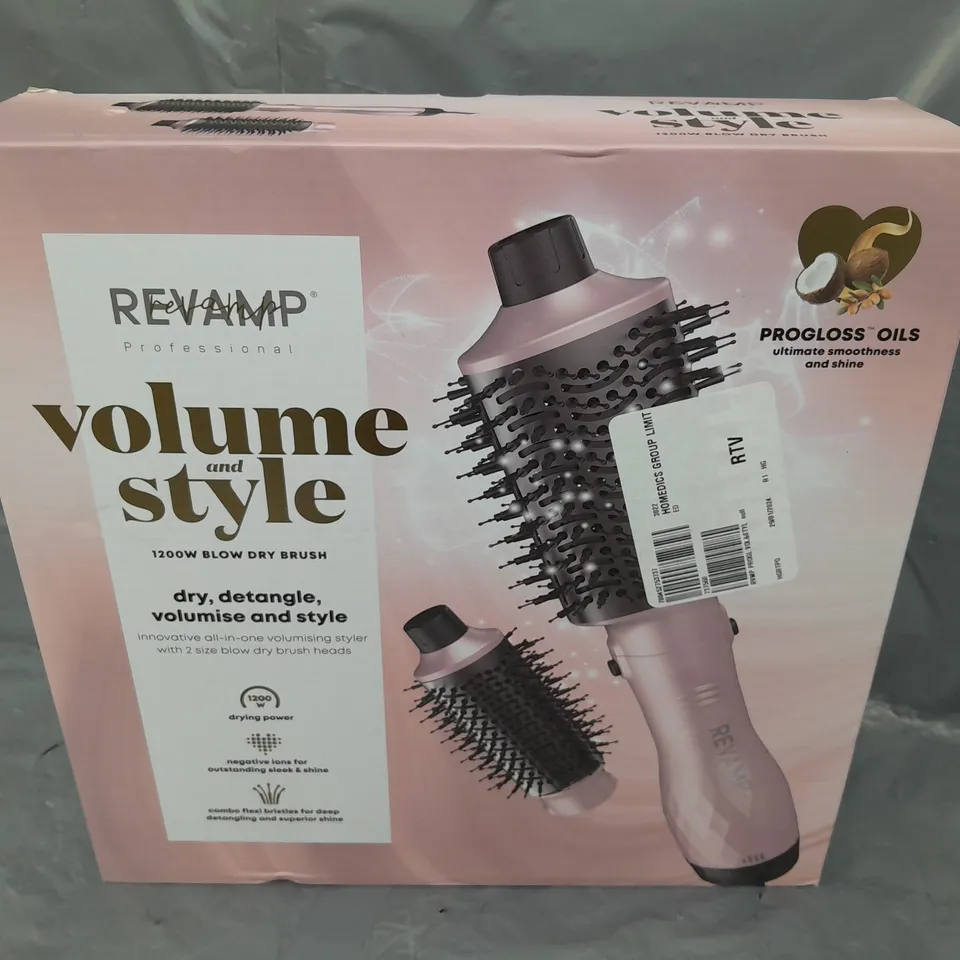 4 X BOXED REVAMP PROFESSIONAL VOLUME AND STYLE 1200W BLOW DRY BRUSH 