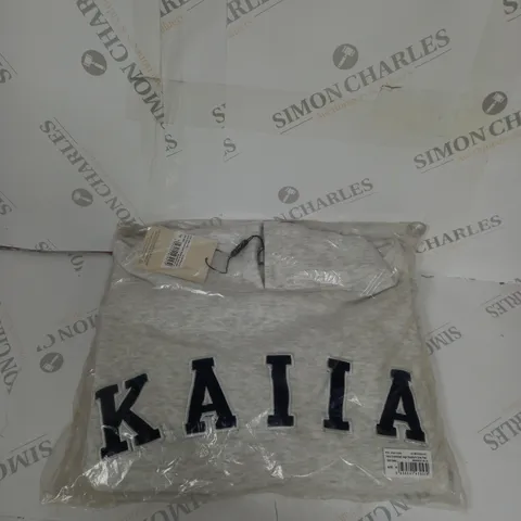 BAGGED KAIIA OVERSIZED LOGO HOODIE SIZE 10