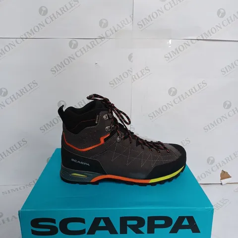 SCARPA ZODIAC PLUS GTX IN SHARK GREY & ORANGE - UK 7