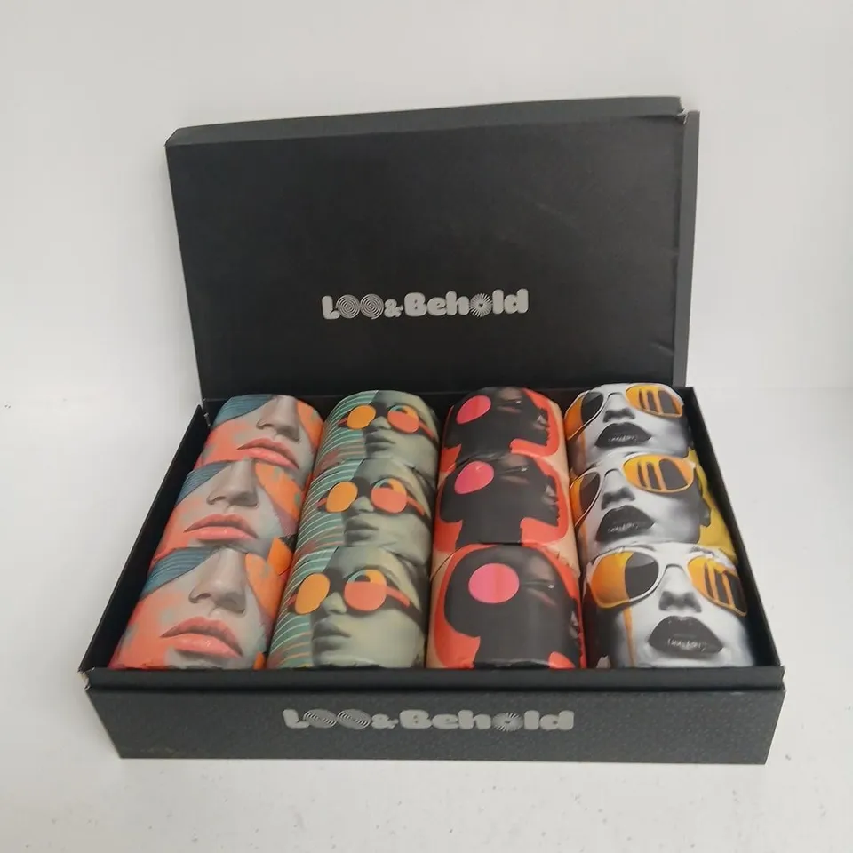 LOO AND BEHOLD GIFT SET – 12 ROLLS OF TOILET PAPER