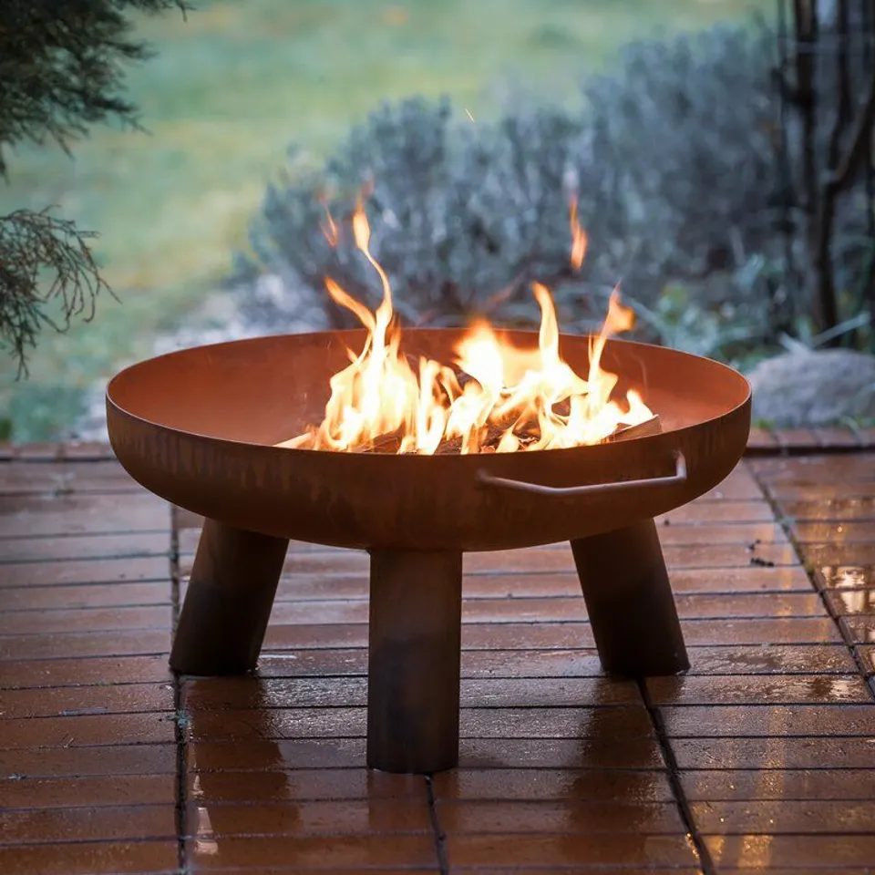 BOXED STANSTEAD STEEL WOOD BURNING FIRE PIT