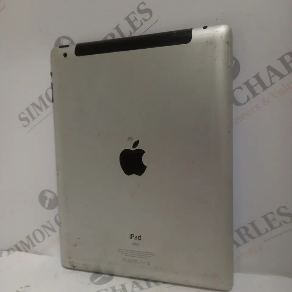 APPLE IPAD MODEL A1396 16GB SILVER