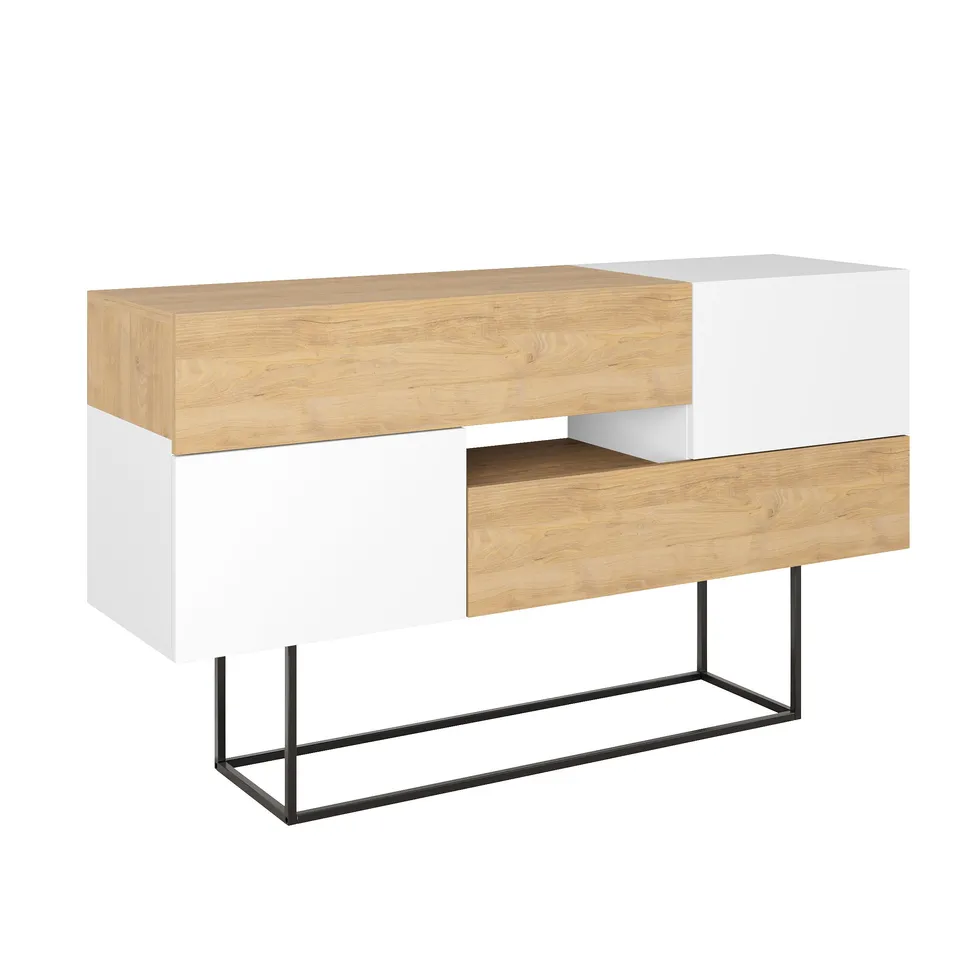 BOXED EROS CONSOLE SIDEBOARD DISPLAY UNIT IN WHITE