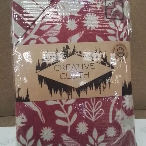 BRAND NEW CREATIVE CLOTH KINGSIZE DUVET COVER SET