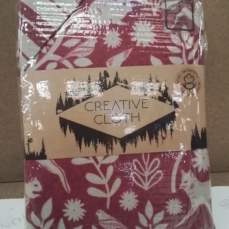 BRAND NEW CREATIVE CLOTH KINGSIZE DUVET COVER SET 