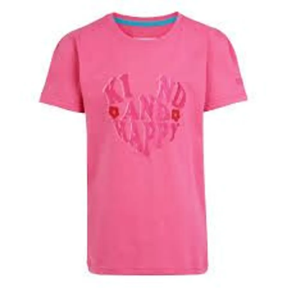 BRAND NEW REGATTA KIDS BOSLEY VII SHORT SLEEVE FLAMINGO PINK T-SHIRT - 15-16 YEARS