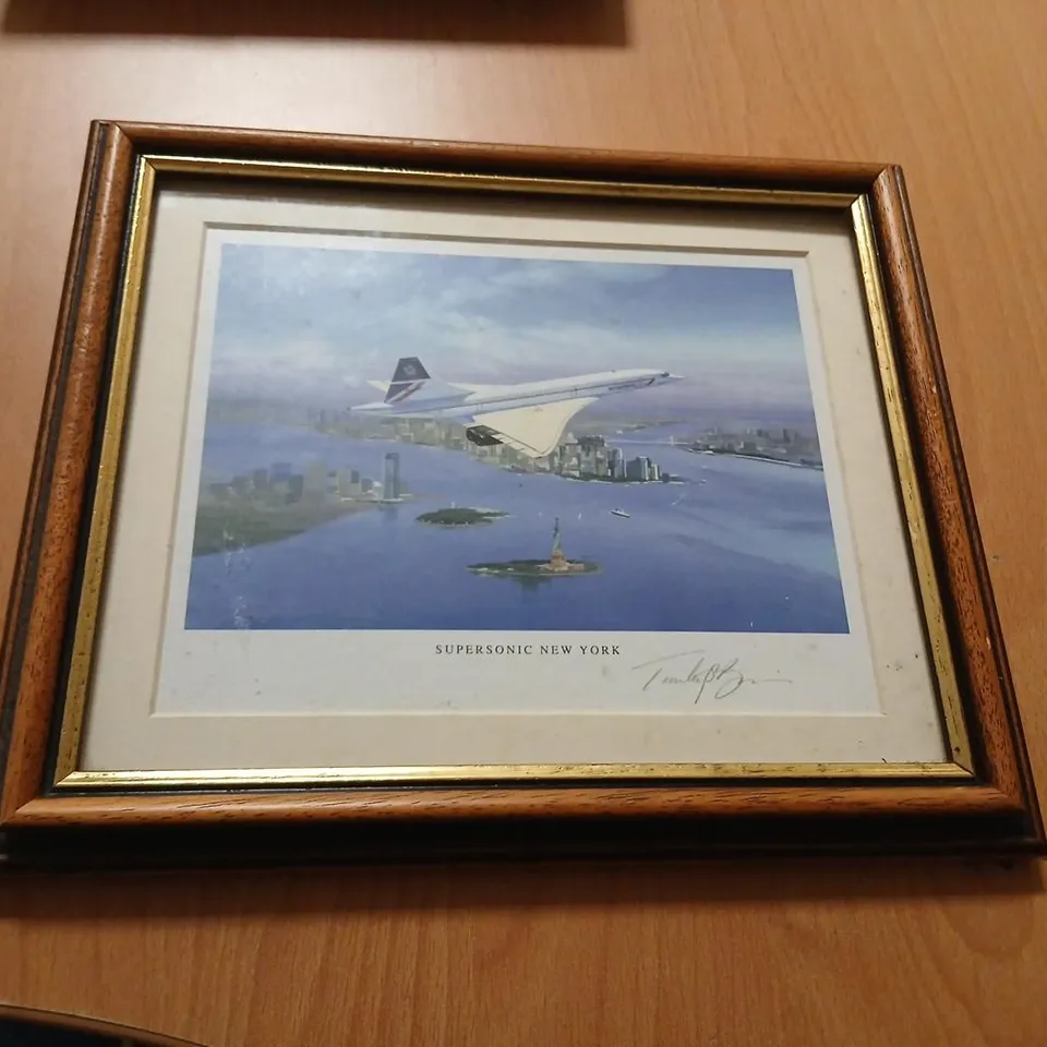 CONCORDE SUPERSONIC NEW YORK PRINT – FRAMED, LIMITED EDITION OF 4,950 SIGNED BY TIMOTHY O'BRIEN