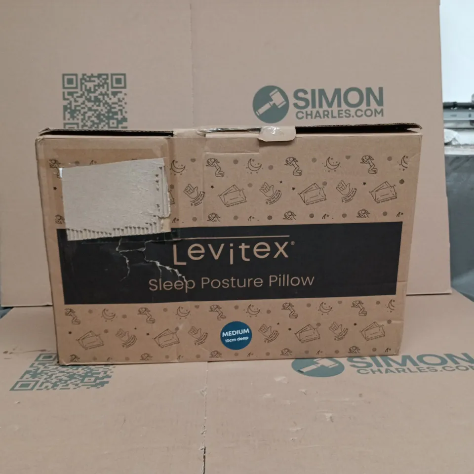 LEVITEX SLEEP POSTURE PILLOW MEDIUM 10CM DEEP BOXED