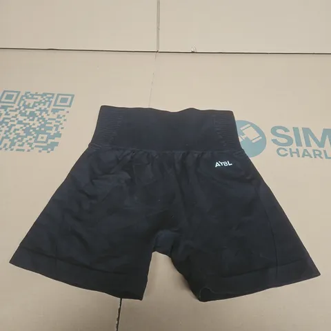 AYBL WOMEN'S BLACK GYM SHORTS - SIZE S