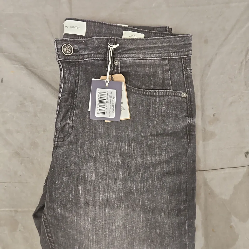 PAUL HUNTER JASON COMFORT STRETCH SLIM FIT JEANS IN ANTHRACITE GREY SIZE 36/32