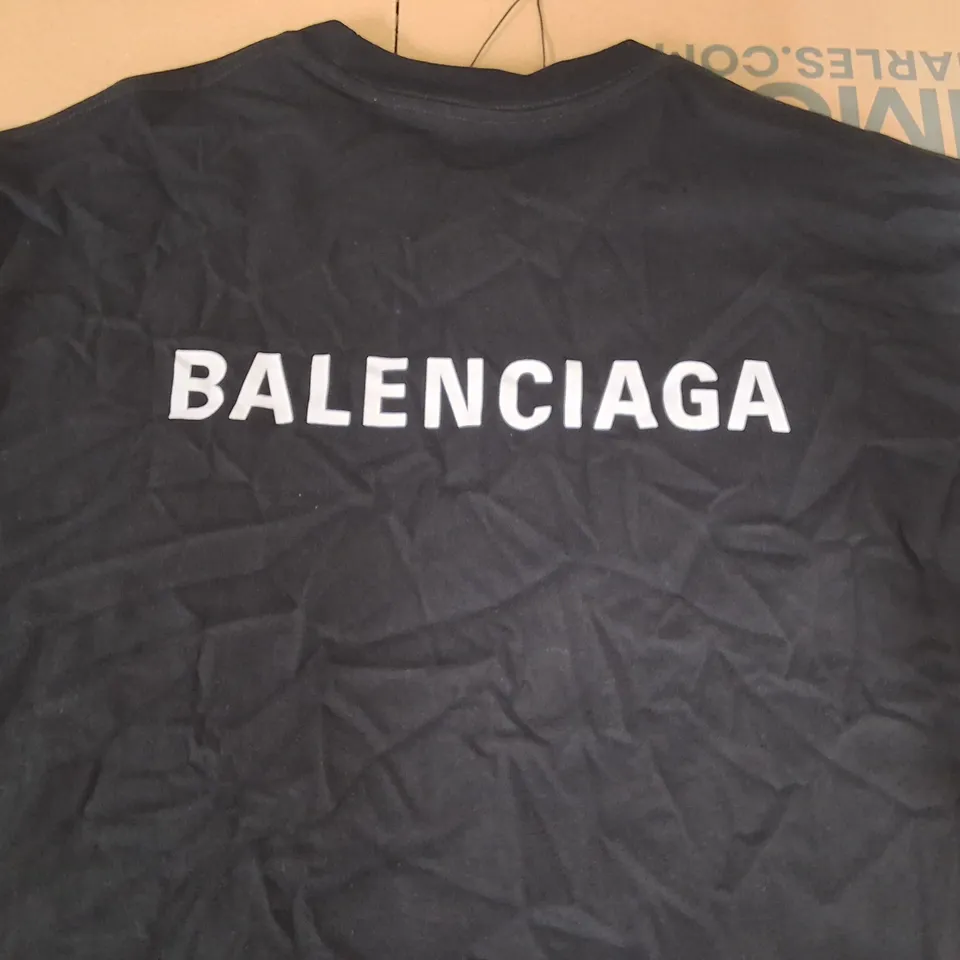 BALENCIAGA BLACK CREW T-SHIRT - XL