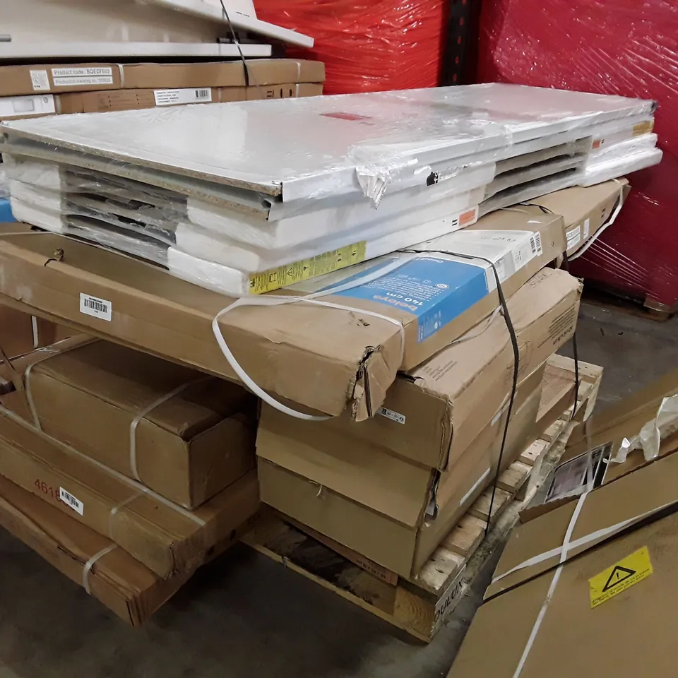 PALLET OF ASSORTED SHOWER PANELS & BASIN CABINETS