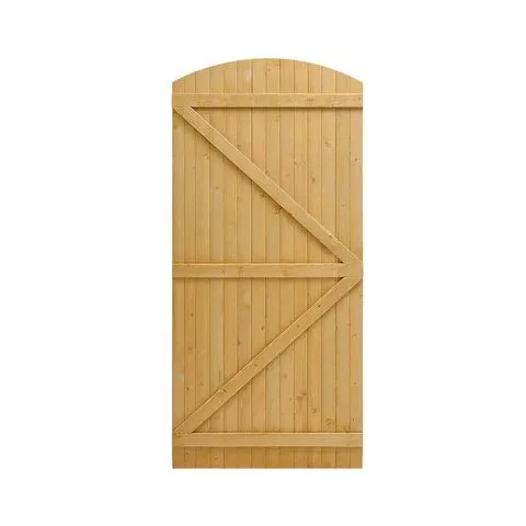 BOXED LIVINGANDHOME SEMI BRACED ARCH TOP STRONG WOODEN GARDEN GATE