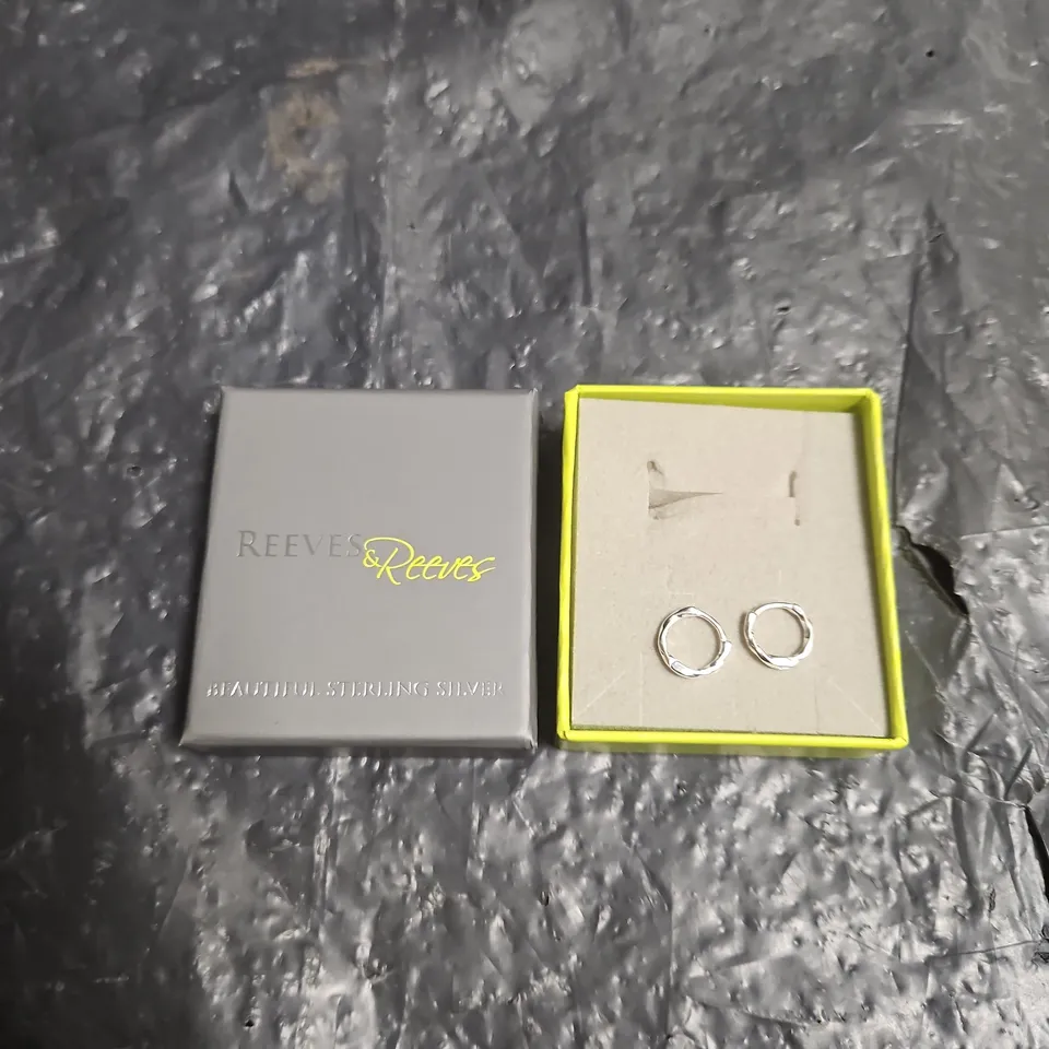 REEVES & REEVES STERLING SILVER 925 HOOP EARRINGS