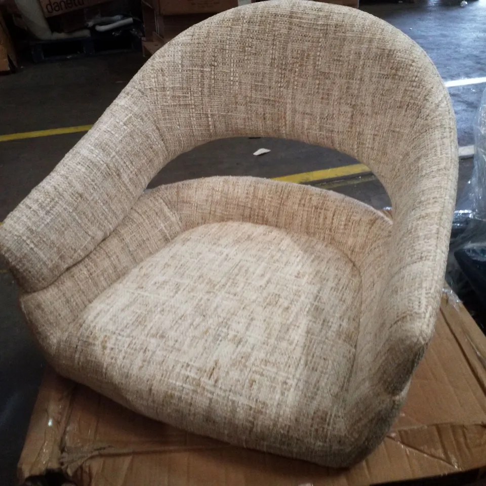 BOXED FABRIC DINING CHAIRS IN CREAM