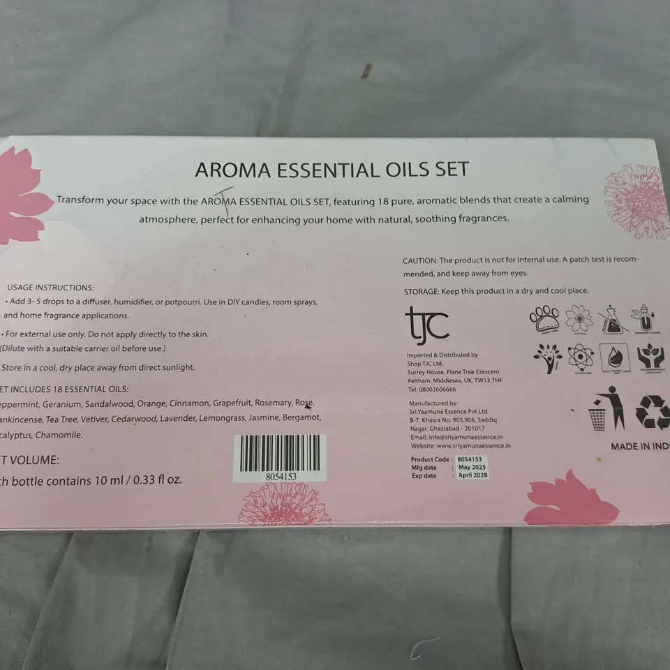 Marigold + Lotus Aroma Essential Oils Set – 18 x 10ml bottles