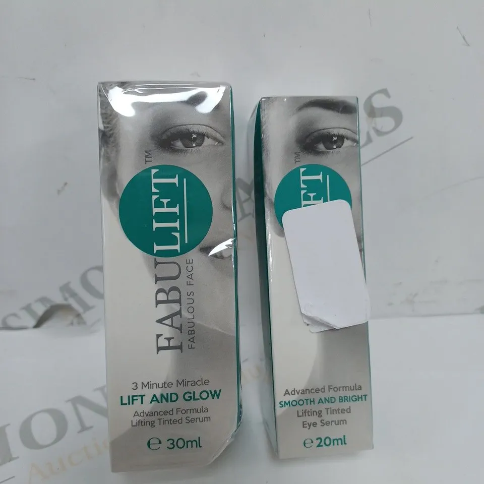 2 BOXED FABULIFT 3 MINUTE MIRACLE TIGHTEN AND FIRM ADVANCED LIFTING NECK SERUM 30ML