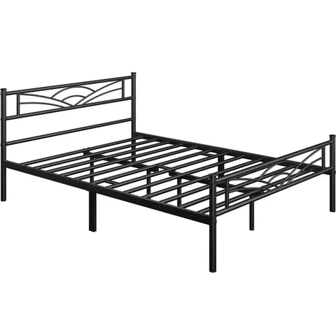 BOXED 3FT SINGLE METAL BED FRAME - BLACK