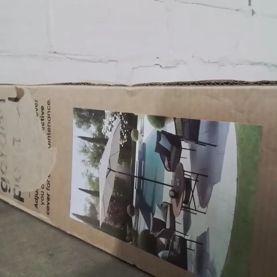 BOXED KEPLIN TILTING GARDEN PARASOL CREAM