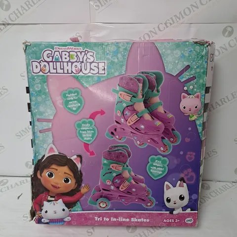 BOXED DREAMWORKS GABBY'S DOLLHOUSE INLINE SKATES IN PINK