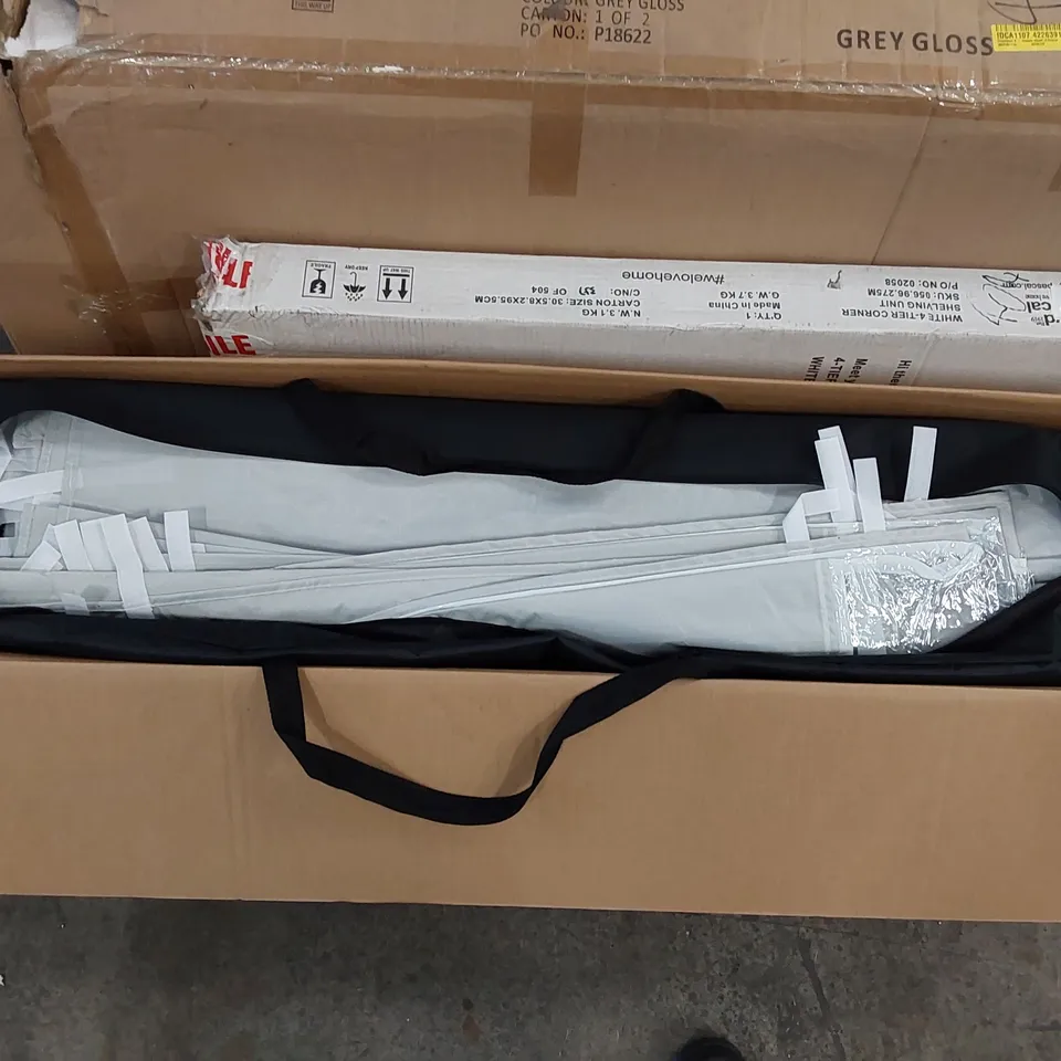 BOXED GAZEBO CANOPY TENT - WHITE // SIZE UNSPECIFIED (1 BOX)