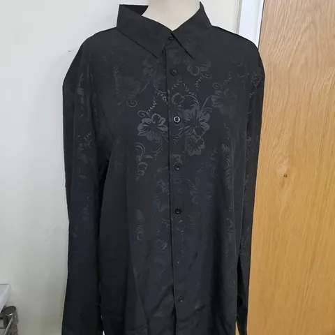 MANFINITY BLACK LONG SLEEVE POLO SHIRT SIZE XL 